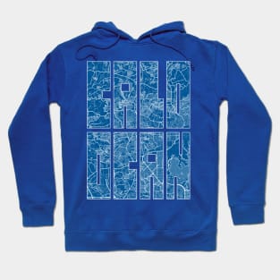 Caloocan, Philippines Map Typography - Blueprint Hoodie